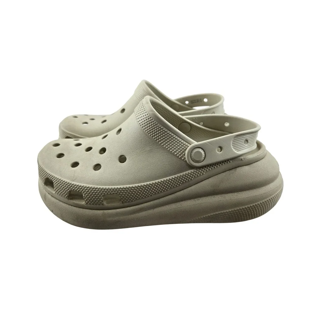 Crocs Classic Crush Clog Bone Men 8 Women 10‎ Platform Chunky Sole Sandal 207521